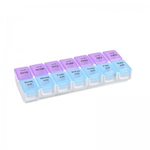 Boîte de pilulier en plastique détachable de 14 cas pour pilules avec organisateur hebdomadaire